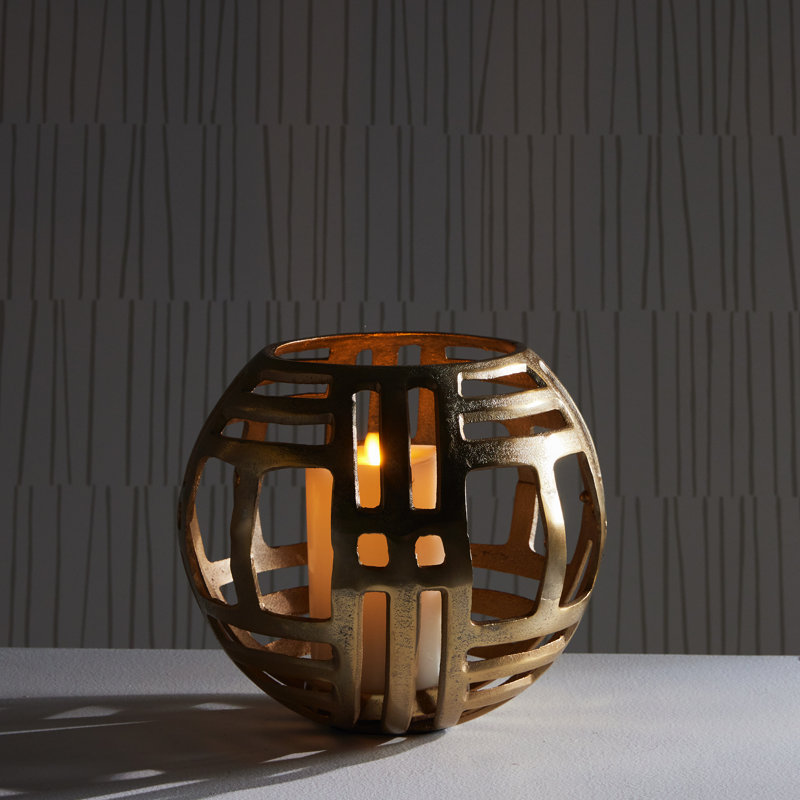 Votive Candle Holder, 10" H x 12" W x 12" D, Gold