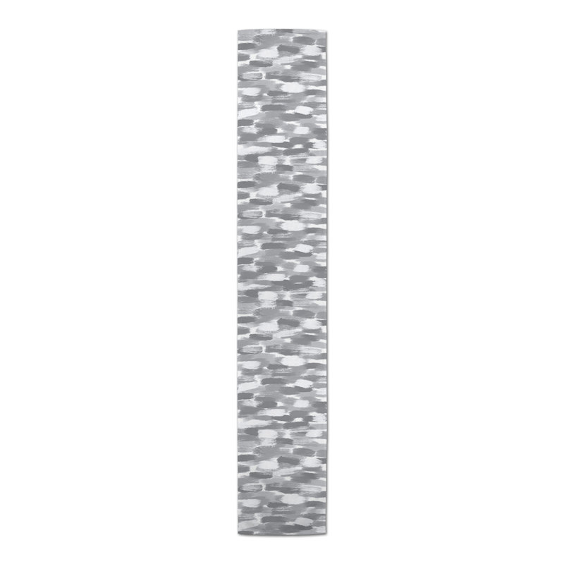Colier Rectangle Polyester Table Runner, 90" x 16", Gray