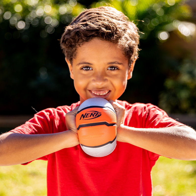 NERF Mini Foam Sports Ball Set - Foam Football, Soccer Ball + Basketball Set - NERF Soft Foam Sports Set For Kids - Multicolor
