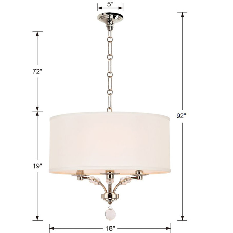 Vann 3 - Light 18" Shaded Drum LED Flush Mount