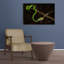 Green Viper'S Feast Abstract Frog Snake Forest Landscape Wall Art Print 1 Piece Wrapped Canvas Wall Art-763427245