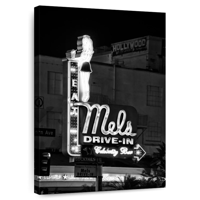Hollywood Drive noir de Californie noir, H 45 po x l 30 po