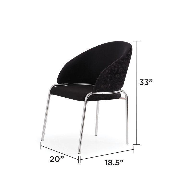Chaise de salle à manger Sirah, Noir, noir, noir, noir