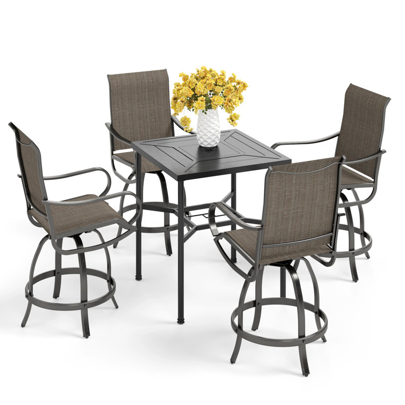 Alyne 4 - Person Patio Dining Set with Square Table
