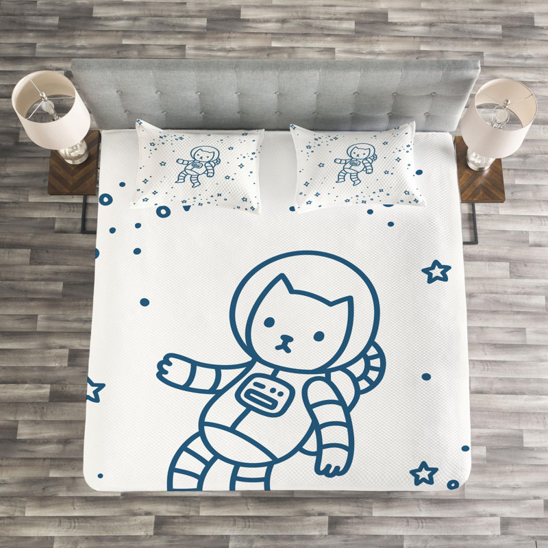 Kids Polyester Coverlet, Queen Coverlet + 2 Shams