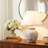 2 Set 21 Inch Distressed Ceramic Table Lamp with White Empire Shade, Hand-Finished Base, Living Rooms Bedrooms Home Decor