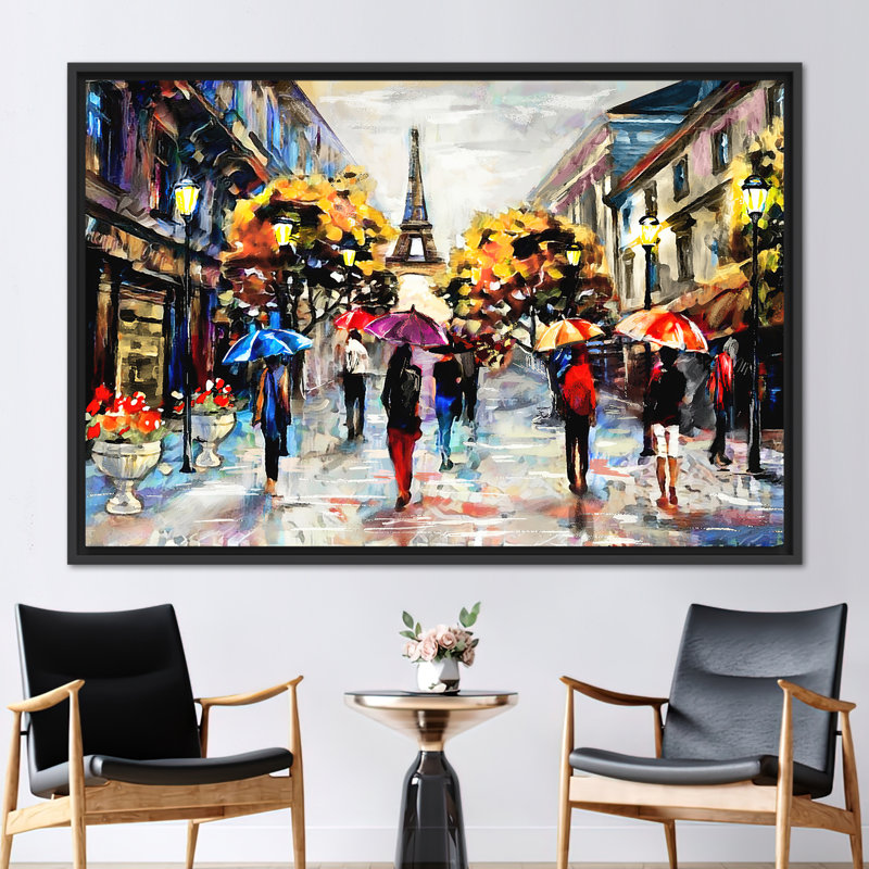 Print on Canvas, Floater Framed Print without Mat, 20 cm H x 30 cm W, Black