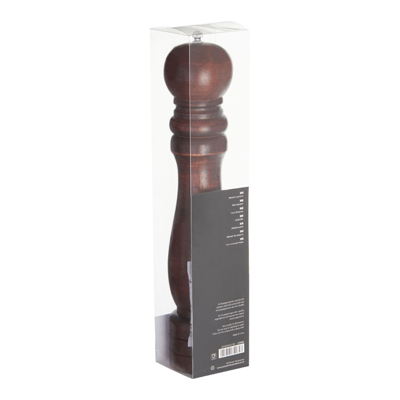 Brand Wood Pepper Mill, 37cm H x 7cm W x 7cm D