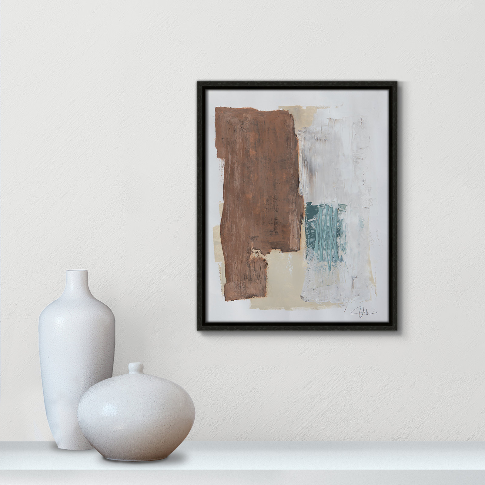 Together We Work I Print, Espresso Framed, 15.5'' H x 12.5'' W x 2'' D