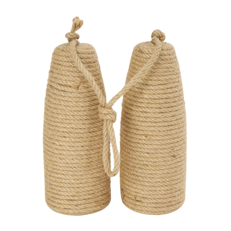 Figurines et sculptures de bouée en jute faites à la main de 9,55 po Avalie