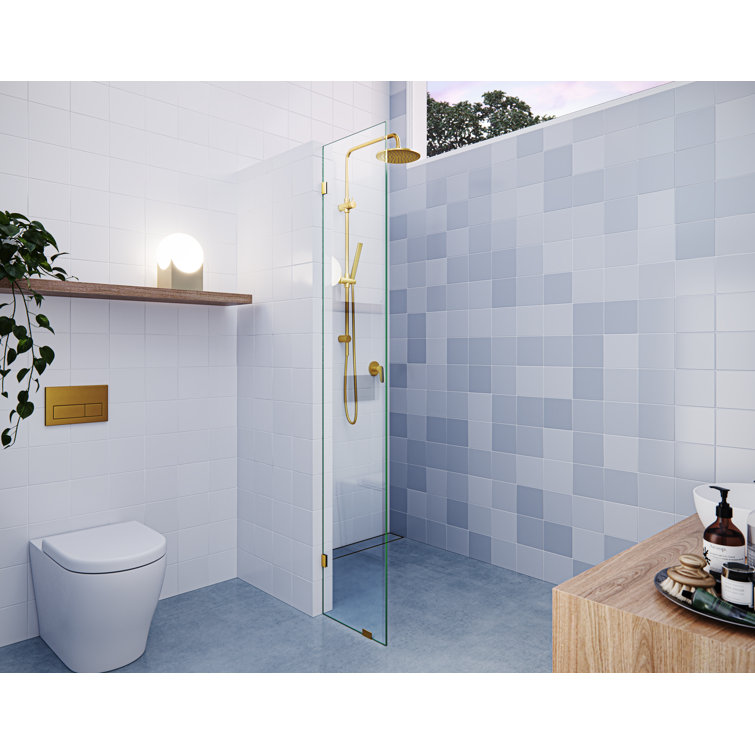 Vela 13 in. x 78 in. Fully Frameless Single Fixed Shower Panel
