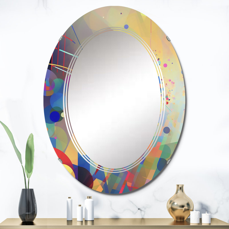 Murcott - Miroir mural moderne ovale, 36 po x 24 po