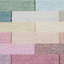 Illusion Patchwork Handwoven Wool Pink/Blue/Gray Area Rug-55795866