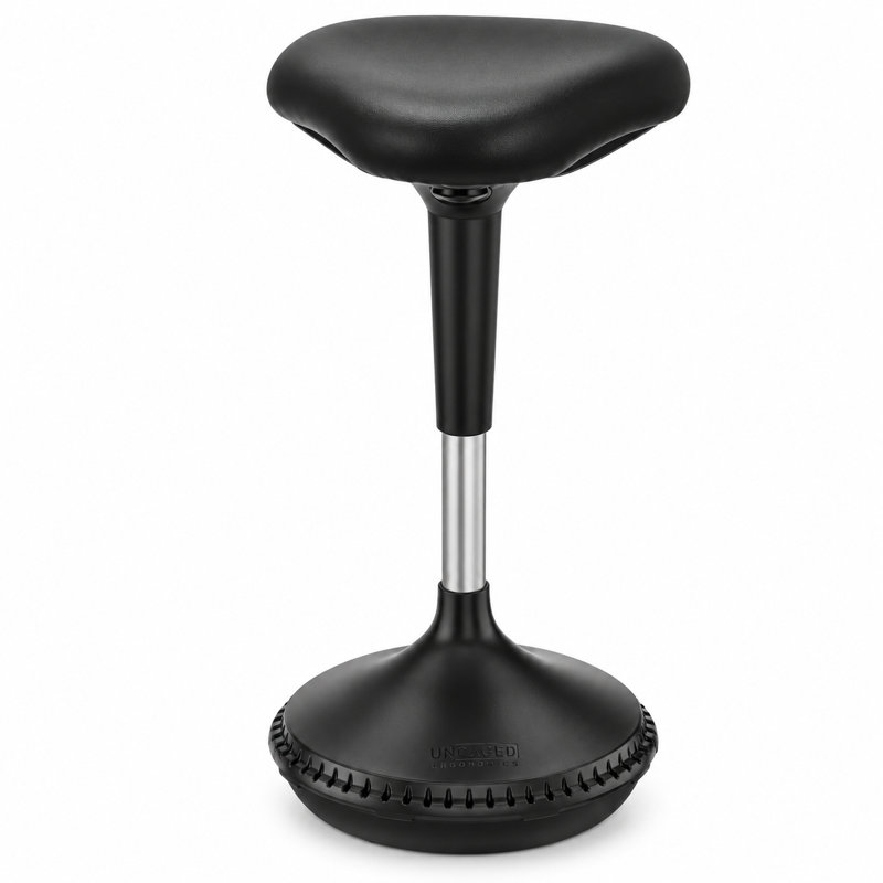 Tabouret oscillant pour bureau assis-debout - Tabouret d'équilibre actif réglable en hauteur de 61 à 86 cm avec assise triangulaire