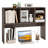 Computer Desktop Bookcase Countertop Storage Bookshelf Organizer with 4 Cubbies Coffee-1656273401