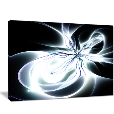 " White Symmetrical Fractal Flower "