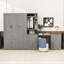 Armoire avec 2 portes, tringle, bureau convertible et tiroirs de rangement-532211747
