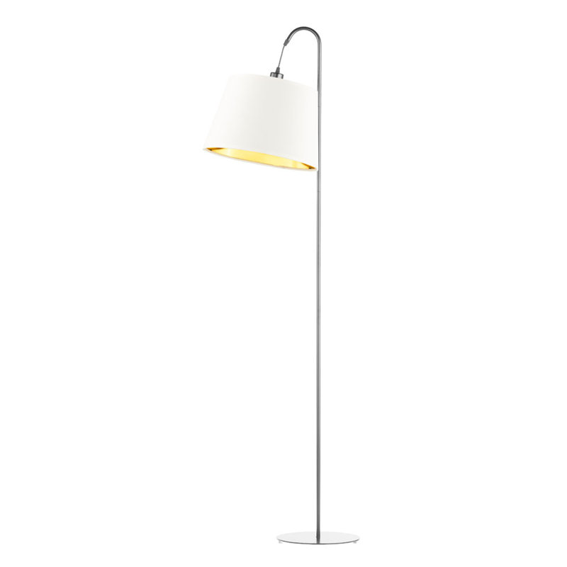 171cm Task Floor Lamp, White/Gold, Grey