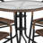 28'' Round Glass Table with Rattan Edging and 4 Rattan Stack Chairs-743294981