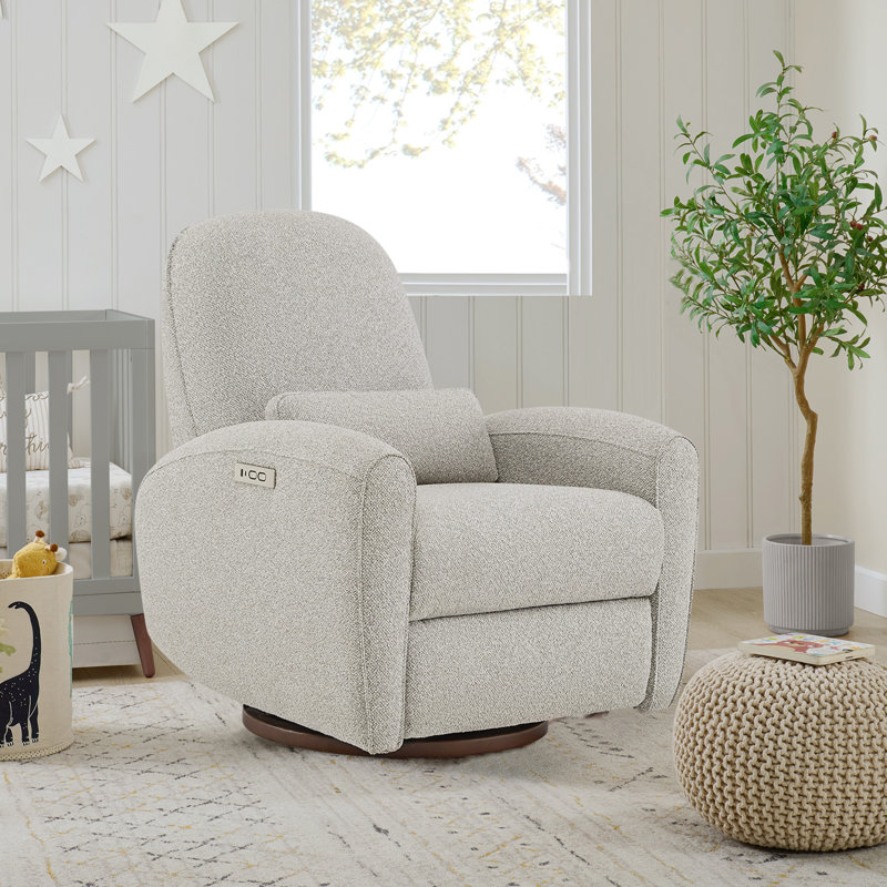 Fauteuil inclinable pivotant l 32,6 po Eller, Gris tourterelle, Électrique - Bouton-poussoir
