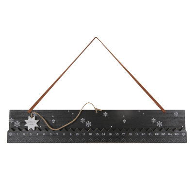MDF Advent Calendar with PU Hanger - Wooden Christmas Countdown Calendar for Tabletop Indoor Use - Perfect Holiday Decoration and Gift Giving Idea for Hostess Gifts and Festive Cheer!