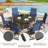 Aluminum Patio Dining Set with 53" Aluminum Round Dining Table and 6 PVC-coated polyester Swivel Dining Chairs-1037996300