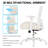 Maxtin Wide & Thick Seat Office Chair 500lbs Heavy Duty 3D Armrests Adjustable Lumbar Support-1605415457