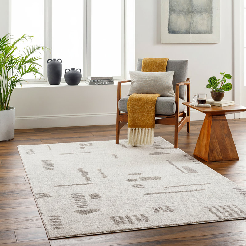 Machine Washable Shaggy Boho Medium Grey Area Rug, Rectangle 200 x 275cm
