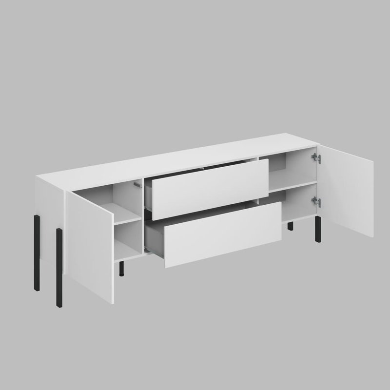 Bawan Unfinished TV Stand for TVs up to 70", White