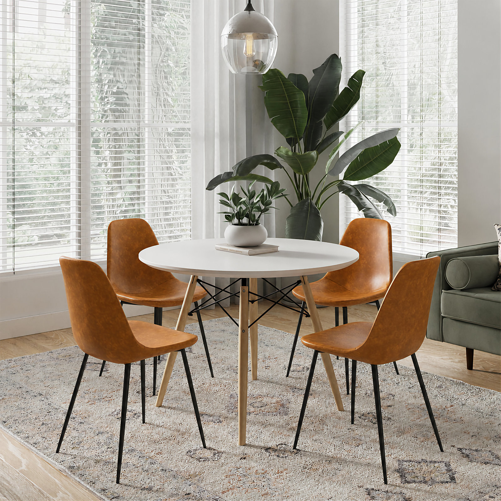 Kody Vegan Leather Side Chair, Saddle Vegan Leather