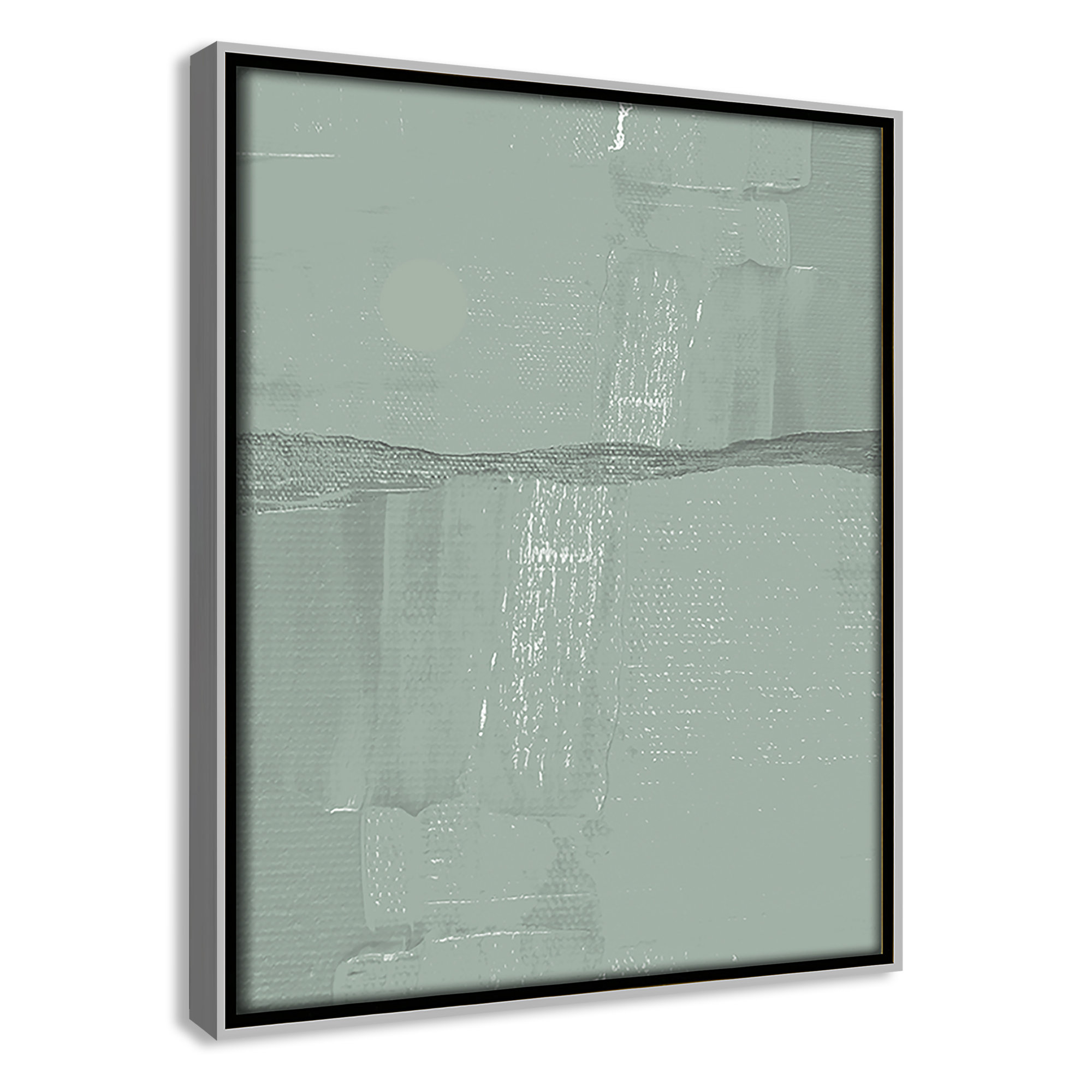 Sage Abstract, 11.5" H x 9.5" W x 2" D, Silver 