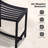 4Pcs 23-Inch Black Iron Arc-Shaped Benches