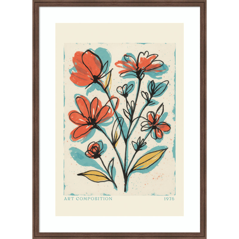 «Blooming Sketches» par Treechild, impression sur bois encadrée