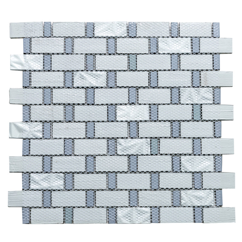 Wonderland 11'' x 14'' Glass Brick Mosaic Wall Tile