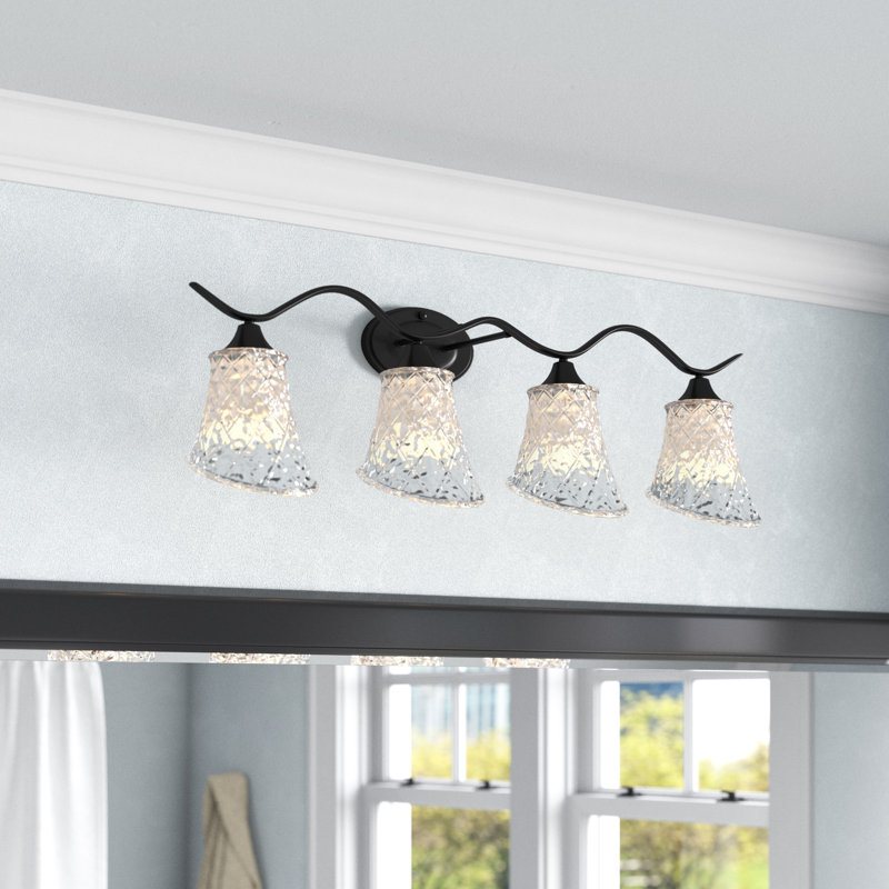 4 - Light Dimmable Vanity Light, Matte Black