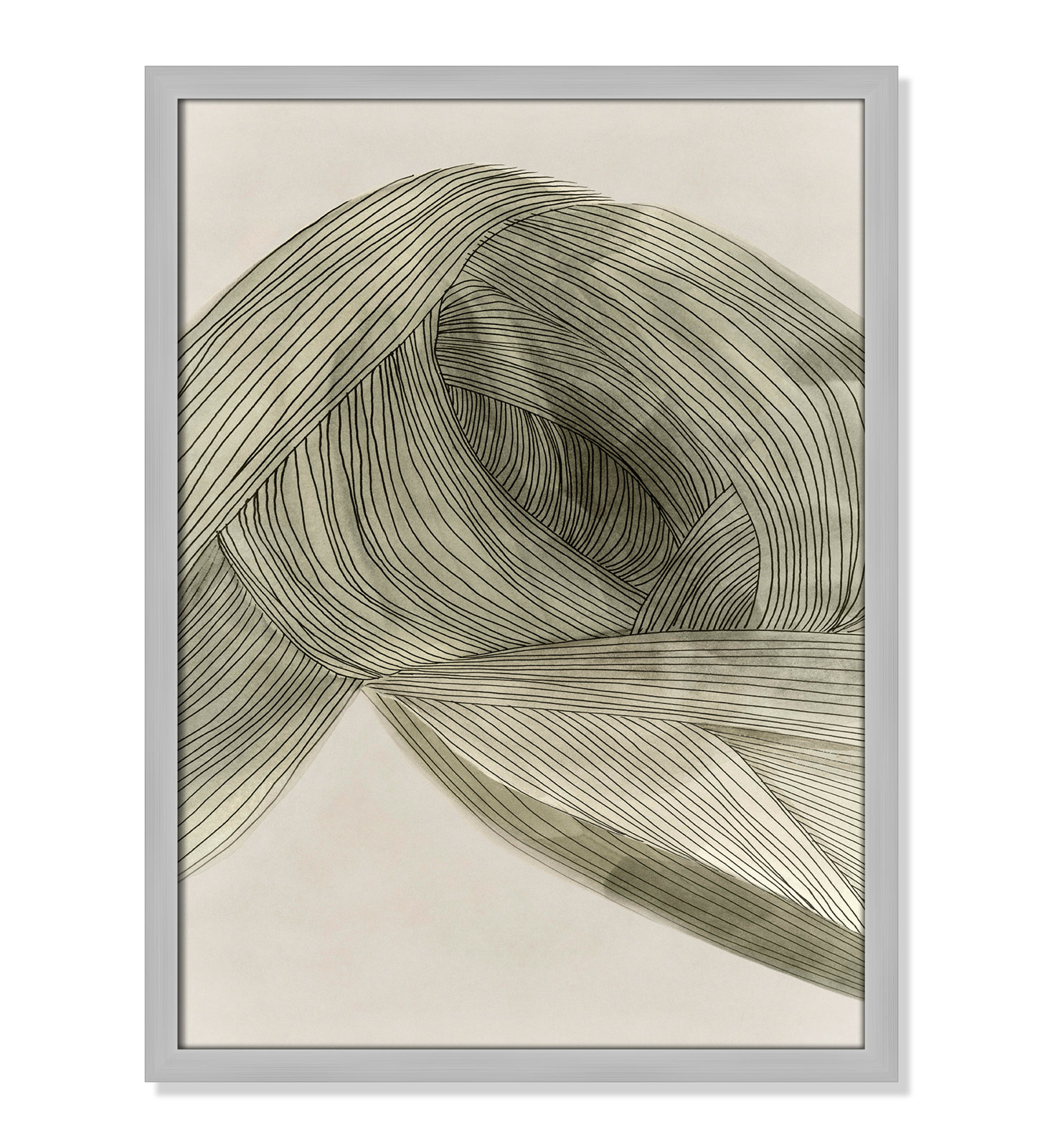 Arnell "Dreaming in Pastel I" Painting, Matte Silver, 23" H x 17" W x 0.75" D