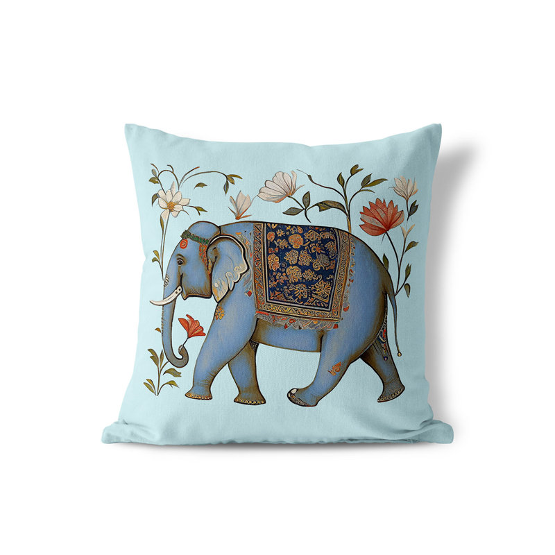 Coussin Jewel Elephant, 18 po x 18 po