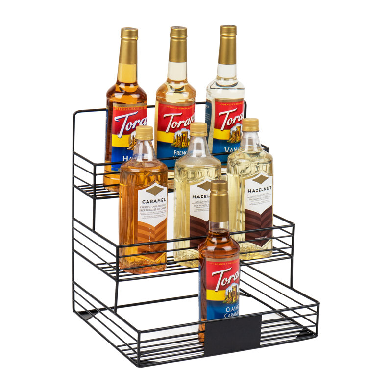Floor Wine Bottle Rack in Black