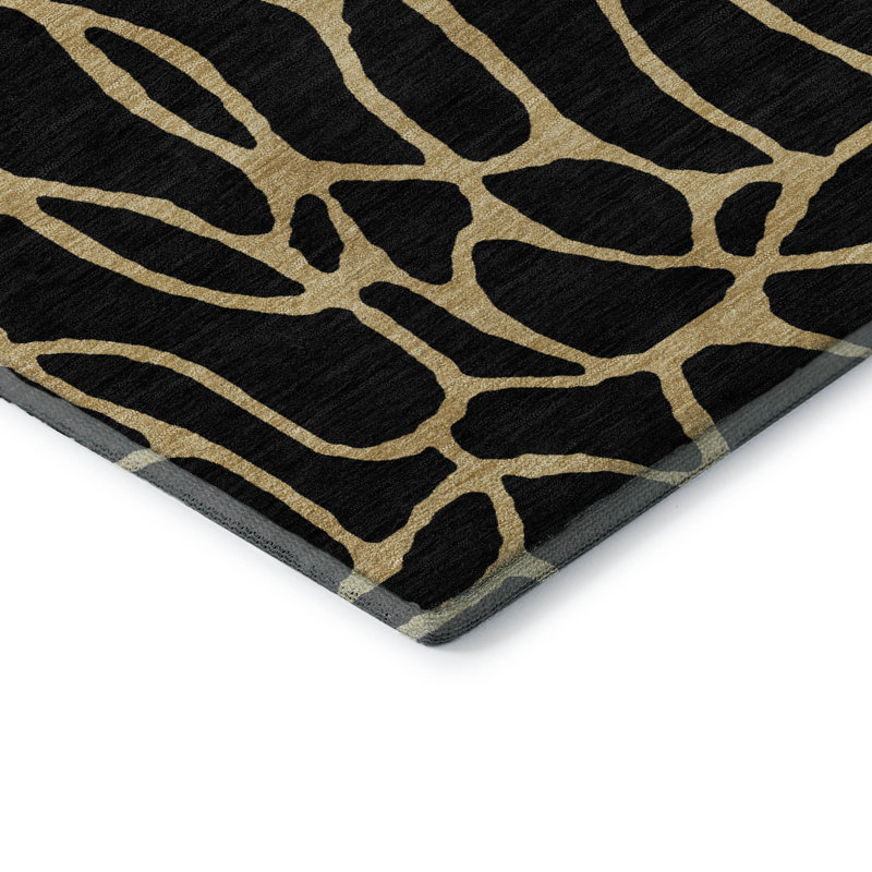 Tapis géométrique Guada AMF1023 lavable à la machine de qualité supérieure, Rectangle 10 pi x 14 pi