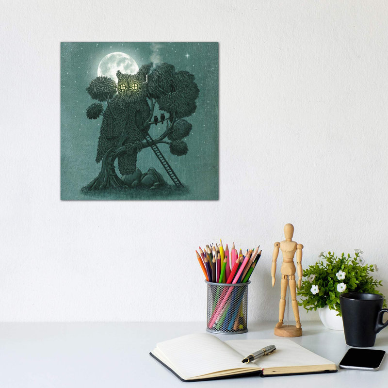 «Nightwatch Square» par Terry Fan - imprimé, Toile tendue, Pas de tapis, H 12 po x l 12 po x P 0,75 po