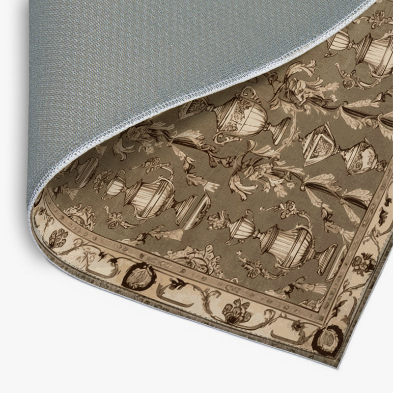 Tapis d'intérieur et d'extérieur brun français, Rectangulaire 2 pi x 3 pi