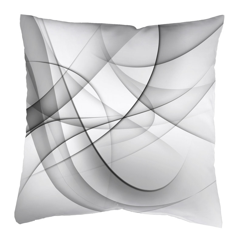 Helf Abstract Square Cushion Cover, Green, 50cm H x 50cm W x 1cm D