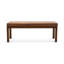 Banc en cuir véritable Austin Mid-Century moderne avec cadre en bois massif brun clair Austin