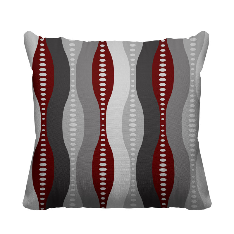 Housse et insert de coussin carré d'extérieur Jasmine, L 19 po x H 19 po, Rouge