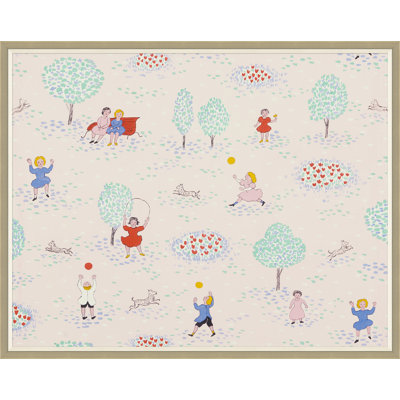 Playing In The Park Print by Paule Marrot