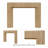 Hazel Wood Fireplace Mantel Surround - 56" x 42" Opening - 80" x 54" Overall - Whitewash Stain-119241531-119241538