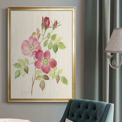 «Dusty Rose I», peinture sur toile encadrée