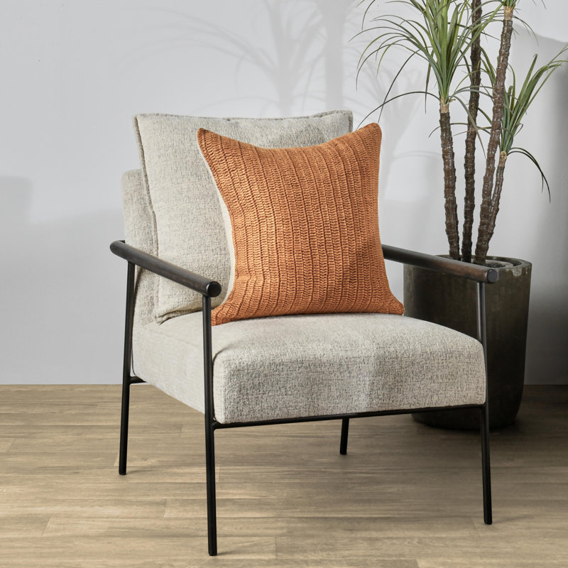 Marcie Belgian Linen Knitted Throw Pillow