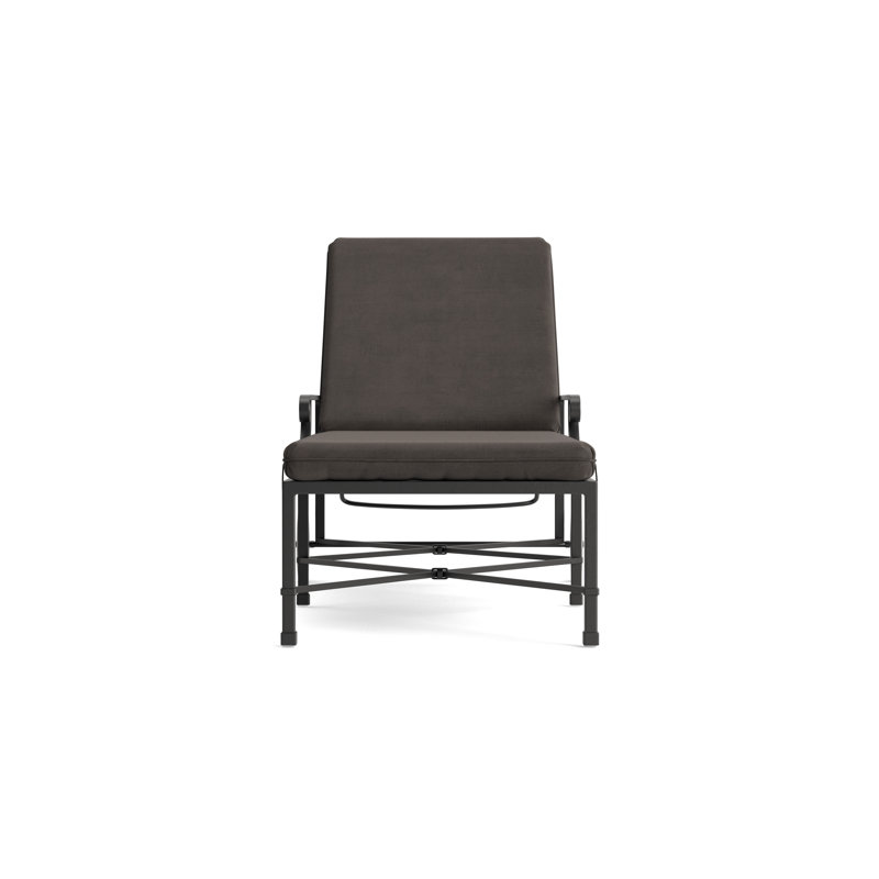Venetian Outdoor Chaise Lounge, Fusion Charcoal, Textured Pewter