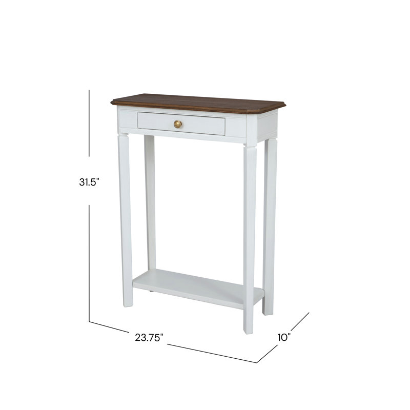 Console 2 tiroirs Hageman, Blanc